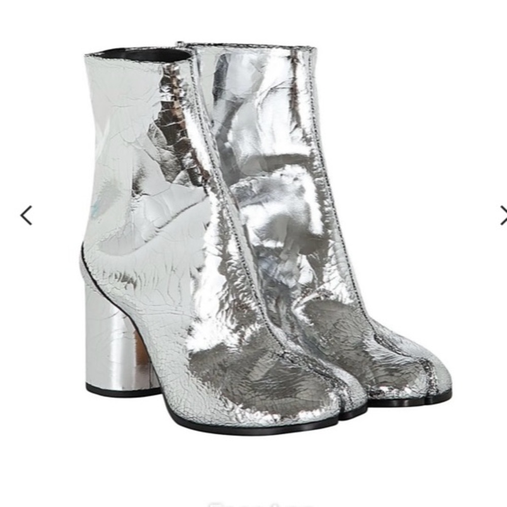 Maison Martin Margiela Metallic Silver Heeled Boots